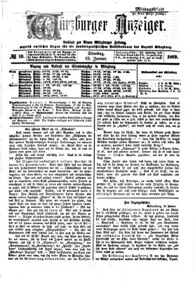 Würzburger Anzeiger. Mittagsblatt (Neue Würzburger Zeitung) Dienstag 19. Januar 1869