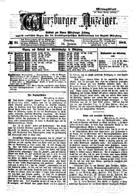 Würzburger Anzeiger. Mittagsblatt (Neue Würzburger Zeitung) Sonntag 24. Januar 1869