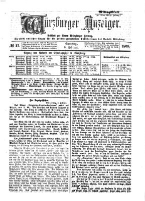 Würzburger Anzeiger. Mittagsblatt (Neue Würzburger Zeitung) Samstag 6. Februar 1869