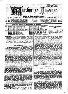 Würzburger Anzeiger. Mittagsblatt (Neue Würzburger Zeitung) Sonntag 7. Februar 1869