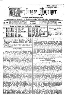 Würzburger Anzeiger. Mittagsblatt (Neue Würzburger Zeitung) Samstag 13. März 1869