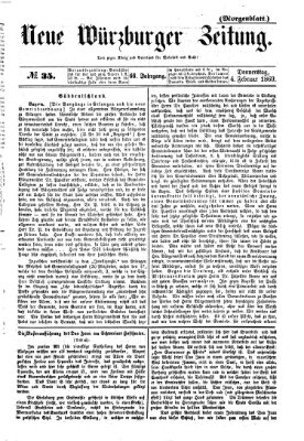 Neue Würzburger Zeitung. Morgenblatt (Neue Würzburger Zeitung) Donnerstag 4. Februar 1869