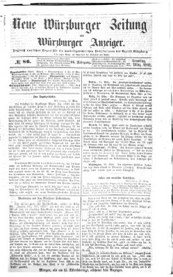 Neue Würzburger Zeitung und Würzburger Anzeiger (Neue Würzburger Zeitung) Samstag 27. März 1869