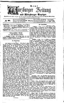 Neue Würzburger Zeitung und Würzburger Anzeiger (Neue Würzburger Zeitung) Donnerstag 8. April 1869