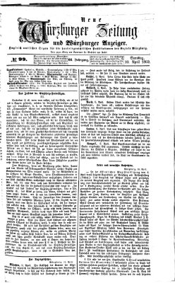 Neue Würzburger Zeitung und Würzburger Anzeiger (Neue Würzburger Zeitung) Samstag 10. April 1869