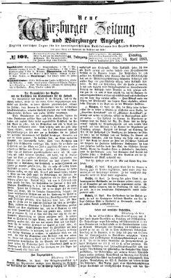 Neue Würzburger Zeitung und Würzburger Anzeiger (Neue Würzburger Zeitung) Dienstag 13. April 1869