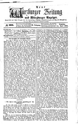 Neue Würzburger Zeitung und Würzburger Anzeiger (Neue Würzburger Zeitung) Samstag 17. April 1869