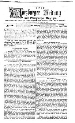 Neue Würzburger Zeitung und Würzburger Anzeiger (Neue Würzburger Zeitung) Sonntag 25. April 1869