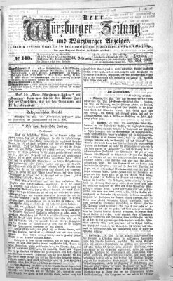 Neue Würzburger Zeitung und Würzburger Anzeiger (Neue Würzburger Zeitung) Dienstag 25. Mai 1869