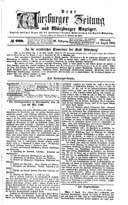 Neue Würzburger Zeitung und Würzburger Anzeiger (Neue Würzburger Zeitung) Mittwoch 11. August 1869