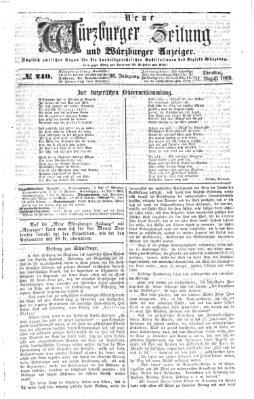 Neue Würzburger Zeitung und Würzburger Anzeiger (Neue Würzburger Zeitung) Dienstag 31. August 1869