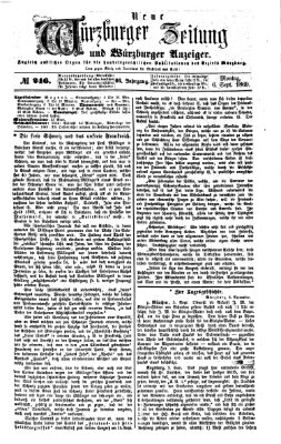 Neue Würzburger Zeitung und Würzburger Anzeiger (Neue Würzburger Zeitung) Montag 6. September 1869