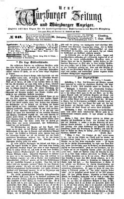 Neue Würzburger Zeitung und Würzburger Anzeiger (Neue Würzburger Zeitung) Dienstag 7. September 1869