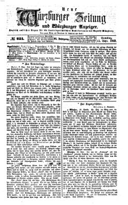 Neue Würzburger Zeitung und Würzburger Anzeiger (Neue Würzburger Zeitung) Samstag 11. September 1869