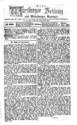 Neue Würzburger Zeitung und Würzburger Anzeiger (Neue Würzburger Zeitung) Montag 13. September 1869