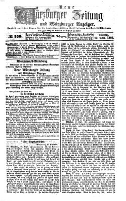 Neue Würzburger Zeitung und Würzburger Anzeiger (Neue Würzburger Zeitung) Sonntag 19. September 1869