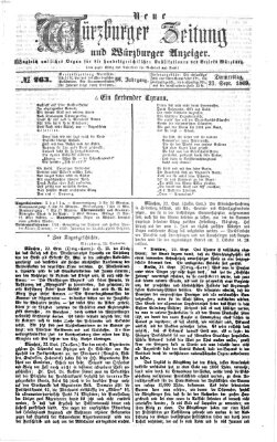 Neue Würzburger Zeitung und Würzburger Anzeiger (Neue Würzburger Zeitung) Donnerstag 23. September 1869