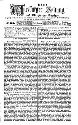 Neue Würzburger Zeitung und Würzburger Anzeiger (Neue Würzburger Zeitung) Samstag 25. September 1869