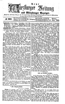 Neue Würzburger Zeitung und Würzburger Anzeiger (Neue Würzburger Zeitung) Montag 27. September 1869