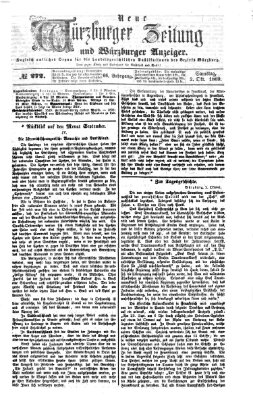 Neue Würzburger Zeitung und Würzburger Anzeiger (Neue Würzburger Zeitung) Samstag 2. Oktober 1869