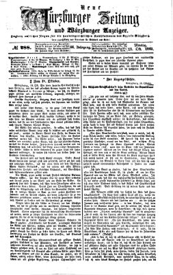 Neue Würzburger Zeitung und Würzburger Anzeiger (Neue Würzburger Zeitung) Montag 18. Oktober 1869