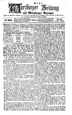 Neue Würzburger Zeitung und Würzburger Anzeiger (Neue Würzburger Zeitung) Montag 1. November 1869