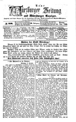 Neue Würzburger Zeitung und Würzburger Anzeiger (Neue Würzburger Zeitung) Montag 15. November 1869