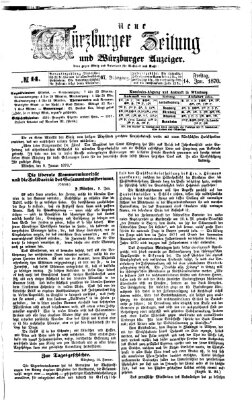 Neue Würzburger Zeitung und Würzburger Anzeiger (Neue Würzburger Zeitung) Freitag 14. Januar 1870