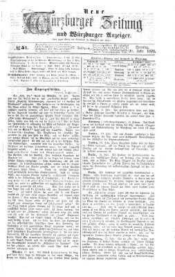 Neue Würzburger Zeitung und Würzburger Anzeiger (Neue Würzburger Zeitung) Sonntag 20. Februar 1870