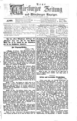 Neue Würzburger Zeitung und Würzburger Anzeiger (Neue Würzburger Zeitung) Dienstag 1. März 1870