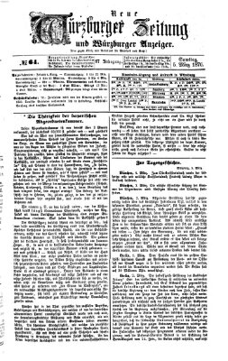 Neue Würzburger Zeitung und Würzburger Anzeiger (Neue Würzburger Zeitung) Samstag 5. März 1870