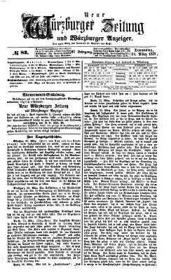 Neue Würzburger Zeitung und Würzburger Anzeiger (Neue Würzburger Zeitung) Donnerstag 24. März 1870