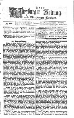 Neue Würzburger Zeitung und Würzburger Anzeiger (Neue Würzburger Zeitung) Sonntag 27. März 1870