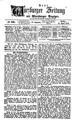 Neue Würzburger Zeitung Freitag 29. April 1870