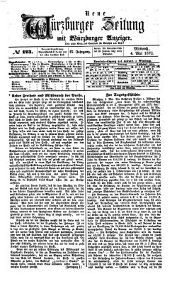 Neue Würzburger Zeitung Mittwoch 4. Mai 1870