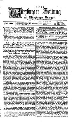 Neue Würzburger Zeitung Samstag 21. Mai 1870