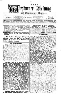 Neue Würzburger Zeitung Mittwoch 25. Mai 1870