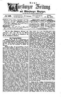 Neue Würzburger Zeitung Freitag 27. Mai 1870