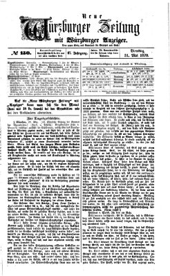 Neue Würzburger Zeitung Dienstag 31. Mai 1870