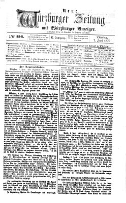 Neue Würzburger Zeitung Dienstag 7. Juni 1870