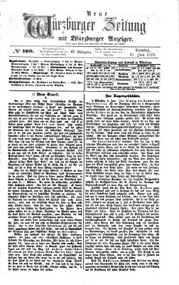 Neue Würzburger Zeitung Samstag 11. Juni 1870