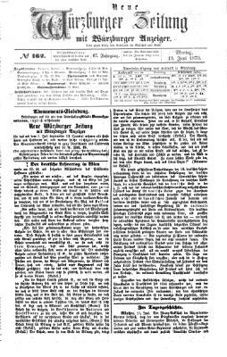 Neue Würzburger Zeitung Montag 13. Juni 1870