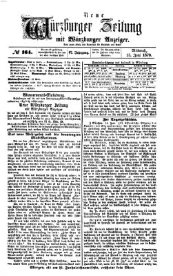 Neue Würzburger Zeitung Mittwoch 15. Juni 1870