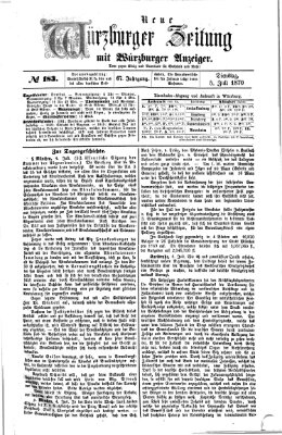 Neue Würzburger Zeitung Dienstag 5. Juli 1870