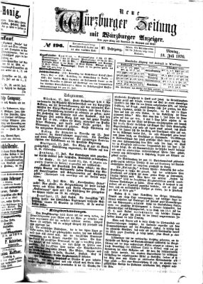 Neue Würzburger Zeitung Montag 18. Juli 1870