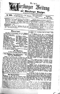 Neue Würzburger Zeitung Samstag 23. Juli 1870