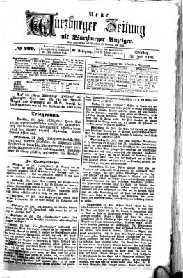 Neue Würzburger Zeitung Sonntag 31. Juli 1870