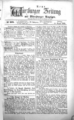 Neue Würzburger Zeitung Freitag 19. August 1870