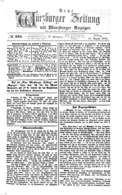 Neue Würzburger Zeitung Freitag 26. August 1870