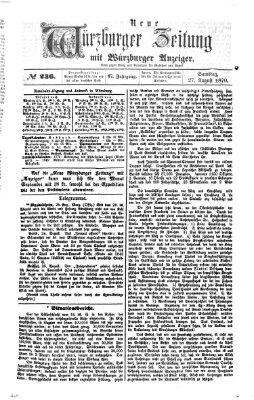 Neue Würzburger Zeitung Samstag 27. August 1870